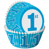 Amscan - Moules En Papier Pour Cupcakes (75) -1 An Bleu - Party Shop