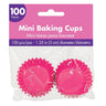 Amscan - Moules Miniatures En Papier (100) - Rose Foncé - Party Shop