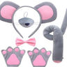 mouse costume kit headband nose gloves tail halloween accessory