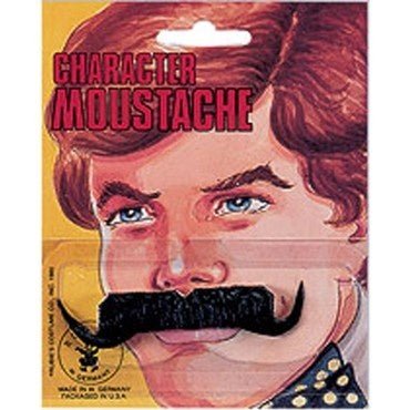 Moustache Noire - Vieux Personnage Party Shop