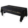 Santex - Nappe Chic Bonne Année Noir et or 1.42 x 2.56 cm - Party Shop