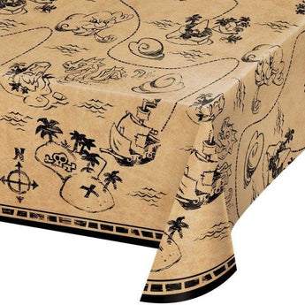 Nappe De Plastique - 54" X 102" Trésors De Pirates - Party Shop