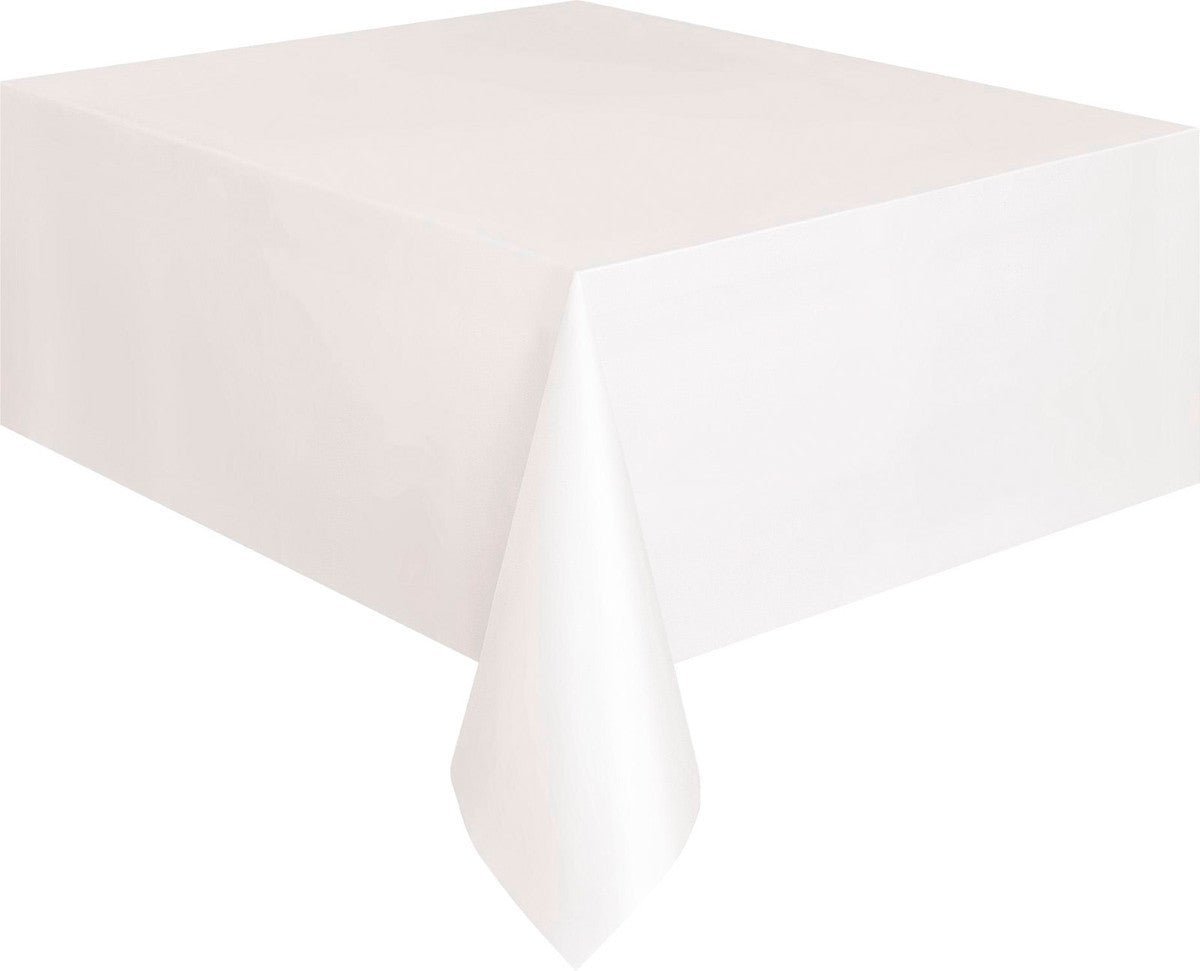 Nappe De Plastique Rectangulaire 54Po X 108Po - Blanc Party Shop