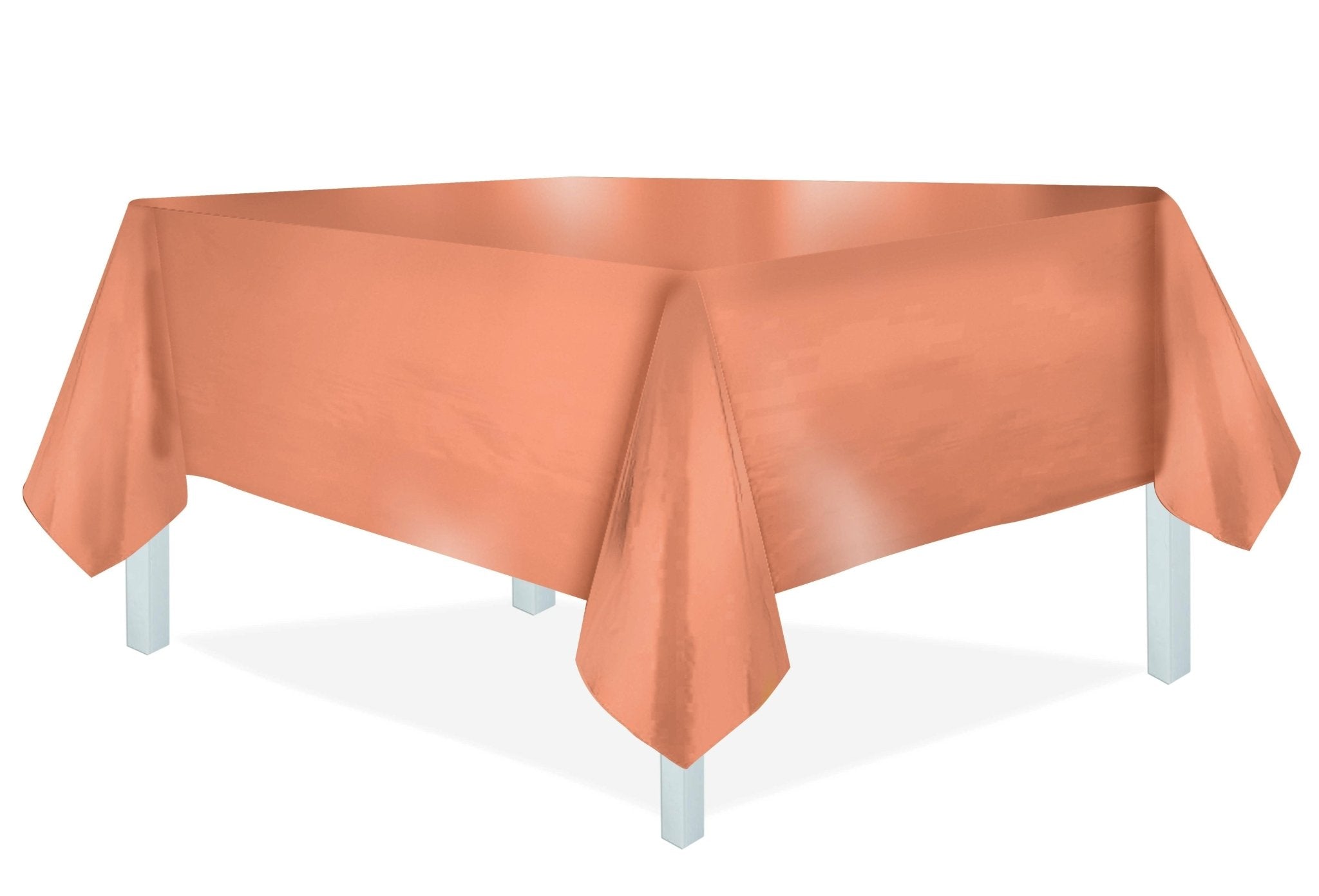 Nappe De Plastique Rectangulaire 54Po X 108Po - Rose Gold métallique Party Shop