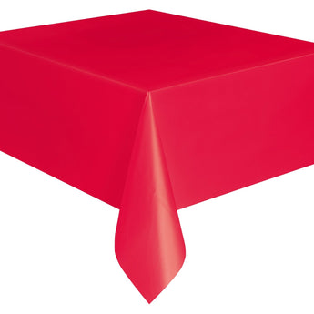 Nappe De Plastique Rectangulaire 54Po X 108Po - RougeParty Shop