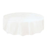 Unique - Nappe De Plastique Ronde 84" -  Blanc - Party Shop