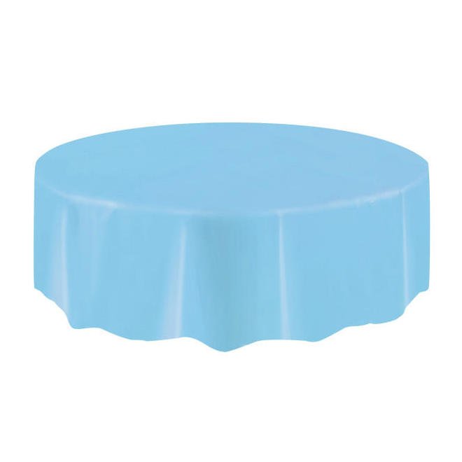 Nappe De Plastique Ronde 84" - Bleu Poudre Party Shop