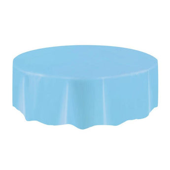 Nappe De Plastique Ronde 84" - Bleu PoudreParty Shop