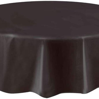 Nappe De Plastique Ronde 84" - Noir Party Shop