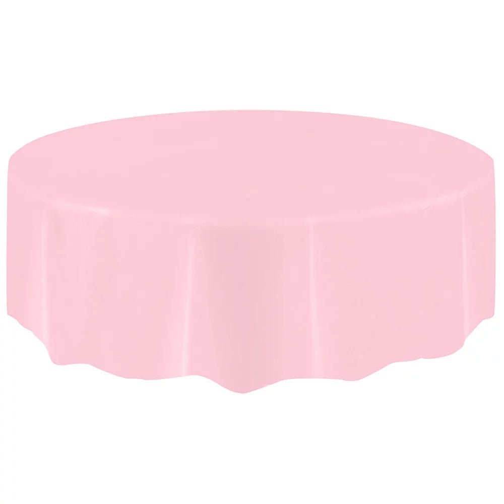 Nappe De Plastique Ronde 84" - Rose Lovely Party Shop