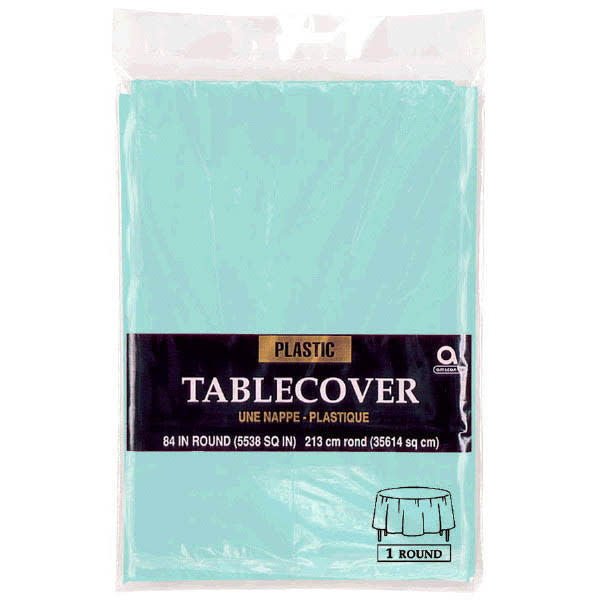 Nappe De Plastique Ronde 84" Turquoise Party Shop