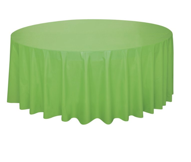 Nappe De Plastique Ronde 84" - Vert Lime Party Shop