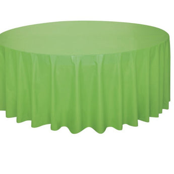 Nappe De Plastique Ronde 84" - Vert Lime Party Shop