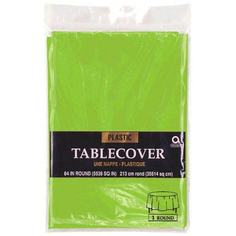 Nappe De Plastique Ronde 84" Vert Lime Party Shop