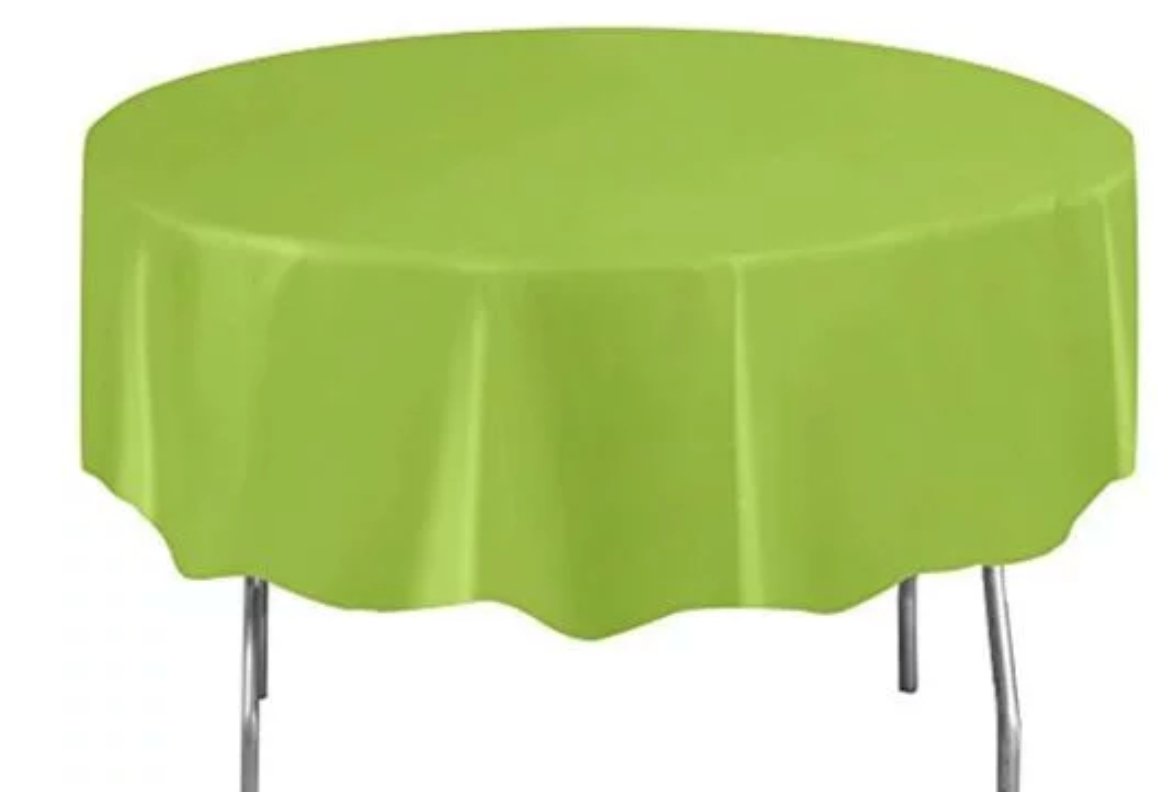 Nappe De Plastique Ronde 84" - Vert Lime Party Shop