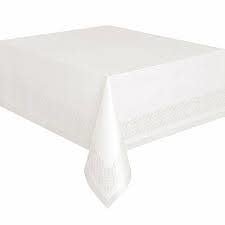 Nappe Doublée De Plastique 54X108Po - Blanc Party Shop