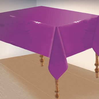 Nappe En Plastique 54 X 108 - Mauve Métallique Party Shop