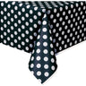 Unique - Nappe En Plastique 54"X108" - Pois Noir - Party Shop