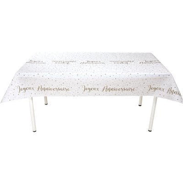 Santex - Nappe Joyeux Anniversaire Or - Rouleau De 118Po - Party Shop