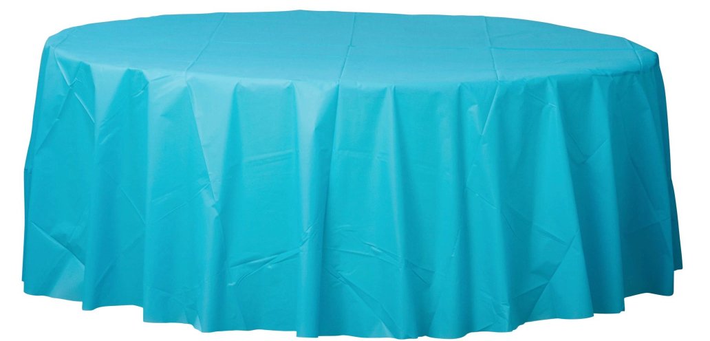 Nappe Ronde En Plastique - Bleu Caraïbe Party Shop