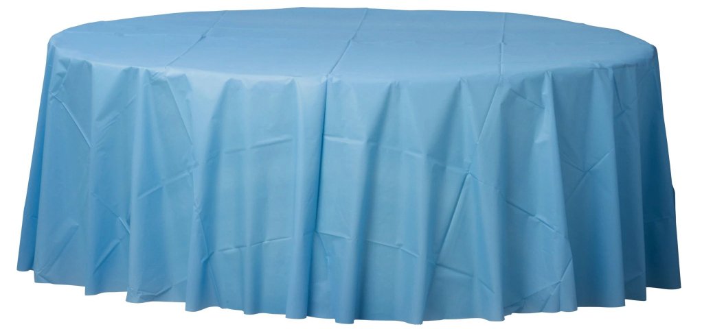 Nappe Ronde En Plastique - Bleu Pastel Party Shop