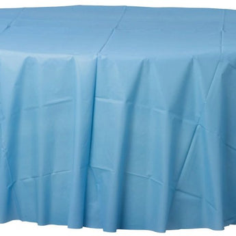 Nappe Ronde En Plastique - Bleu Pastel Party Shop