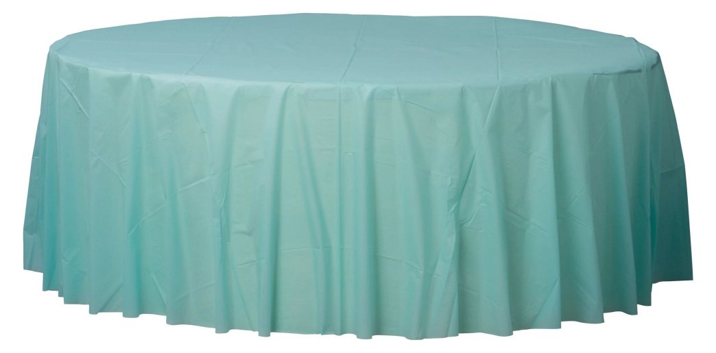 Nappe Ronde En Plastique - Bleu Robbin Egg Party Shop