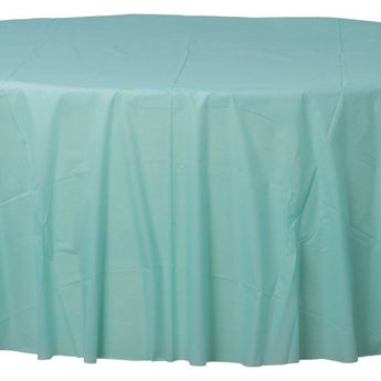 Nappe Ronde En Plastique - Bleu Robbin Egg Party Shop