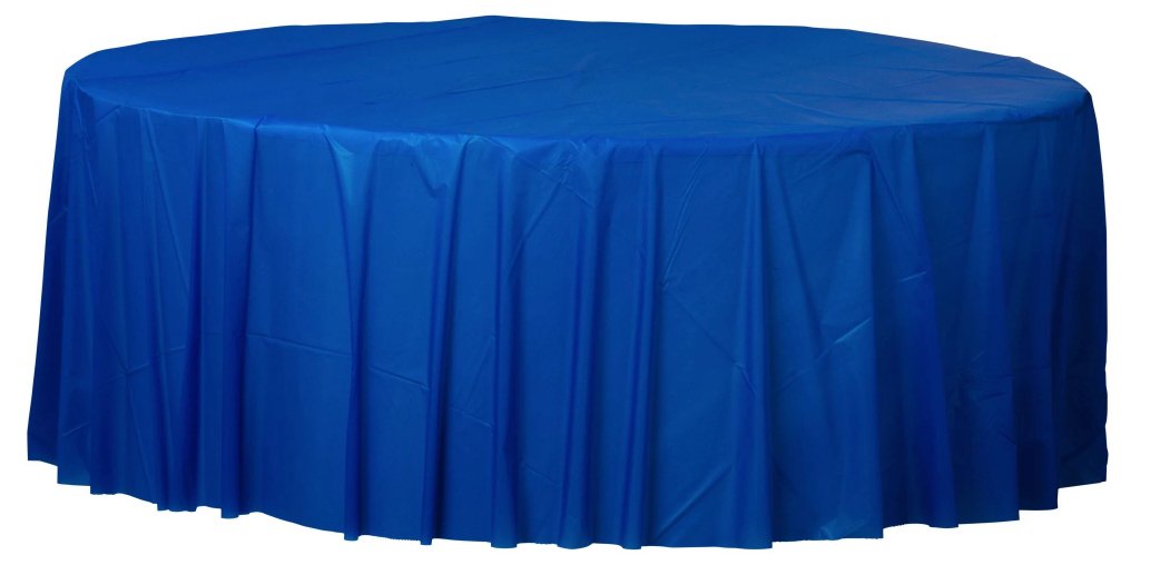 Nappe Ronde En Plastique - Bleu Royal Party Shop