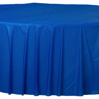 Nappe Ronde En Plastique - Bleu Royal Party Shop