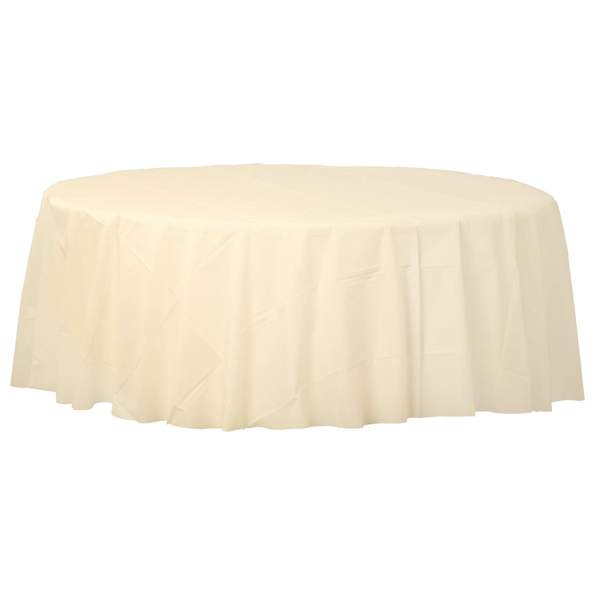 Nappe Ronde En Plastique - Crème Vanille Party Shop