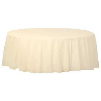 Nappe Ronde En Plastique - Crème Vanille Party Shop