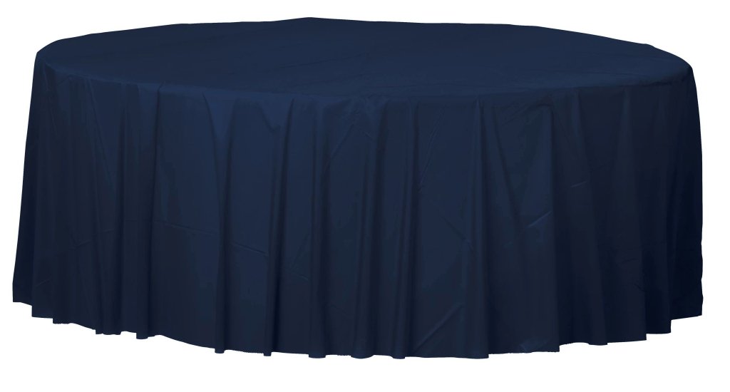 Nappe Ronde En Plastique - Navy Party Shop