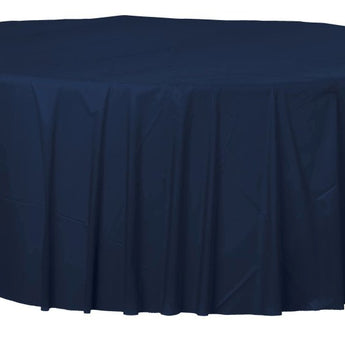 Nappe Ronde En Plastique - Navy Party Shop