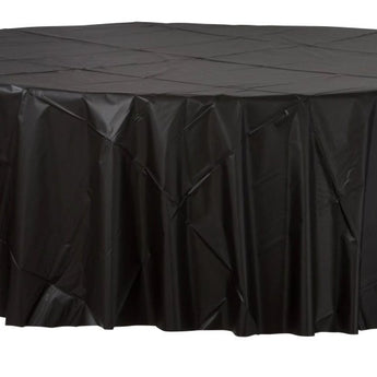 Nappe Ronde En Plastique - Noir Party Shop