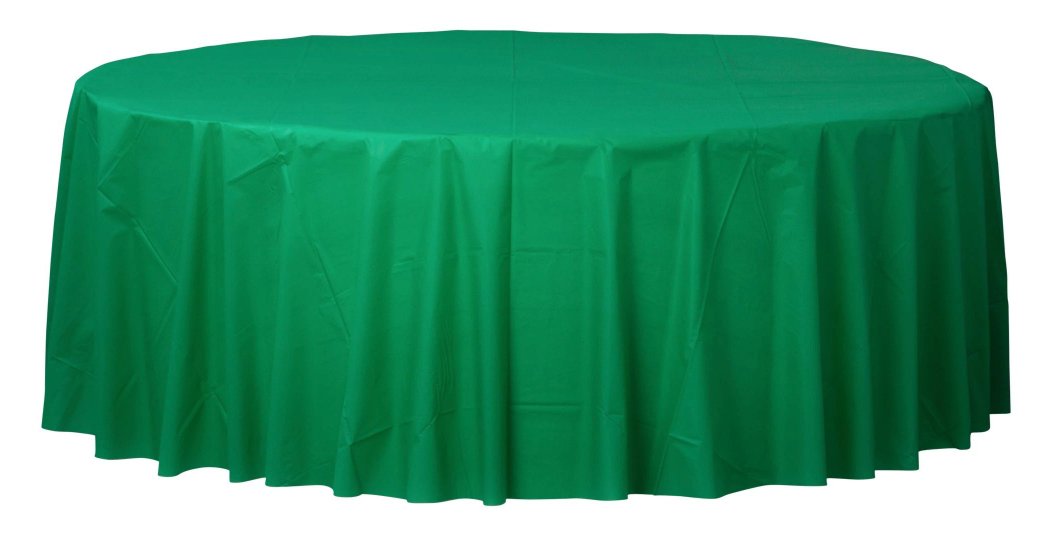 Nappe Ronde En Plastique - Vert Festif Party Shop