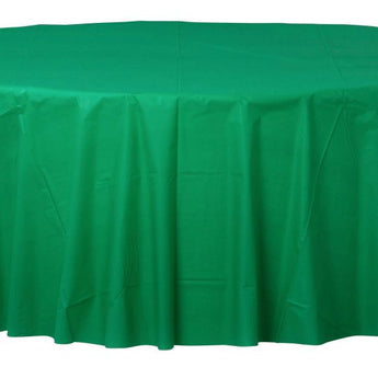 Nappe Ronde En Plastique - Vert Festif - Party Shop