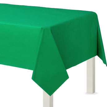 Nappe Vinyle Doublée Flanelle 54"X108" - Vert Festif Party Shop