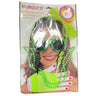 KBW Global - Neon 80s costume kit with headband, fingerless gloves, lightning earrings, retro sunglasses, necklaces and colorful bracelets – perfect for Halloween, retro parties or 80s dance nights – Party Shop