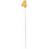 RUBIES - Numéro Sur Tige #4 - Or - Party Shop