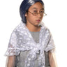 Underwraps - Old Lady Accessory Kit with gray wig, round glasses, pearl necklace and shawl – Funny grandma costume for Halloween, carnival and theme parties - Party shop