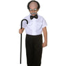 Underwraps - Old Man Accessory Kit with gray wig, white beard, round glasses and bow tie – Funny grandpa costume for Halloween, carnival, cosplay and theater - Party Shop