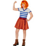 Child wearing official One Piece Nami costume – includes dress, belt, and ring accessory, perfect for Halloween or anime cosplay events