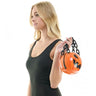 KBW Global - Orange evil pumpkin chain purse – glossy Halloween handbag with scary Jack-O'-Lantern face, black handle and gold chain details. Perfect for costumes, parties & trick-or-treat – Party Shop