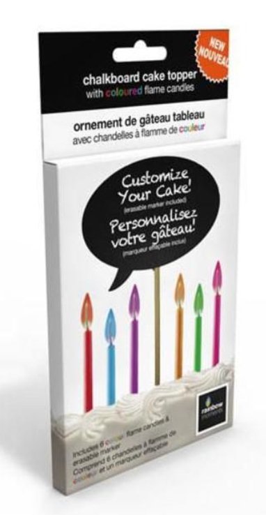 Ornements De Gâteau Avec Chandelles Aux Flammes De Couleur Party Shop