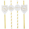 Santex - Paille Just Married Or (8) - Party Shop