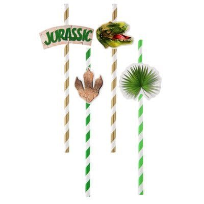 Pailles Dinosaure Multicolore (8) - Party Shop