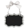 Amscan - Pancarte Tableau 5.5"X4" En Mdf - Argent - Party Shop