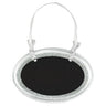Amscan - Pancarte Tableau Oval 2.75"X4" En Mdf - Argent - Party Shop