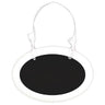 Amscan - Pancarte Tableau Oval 2.75"X4" En Mdf - Blanc - Party Shop